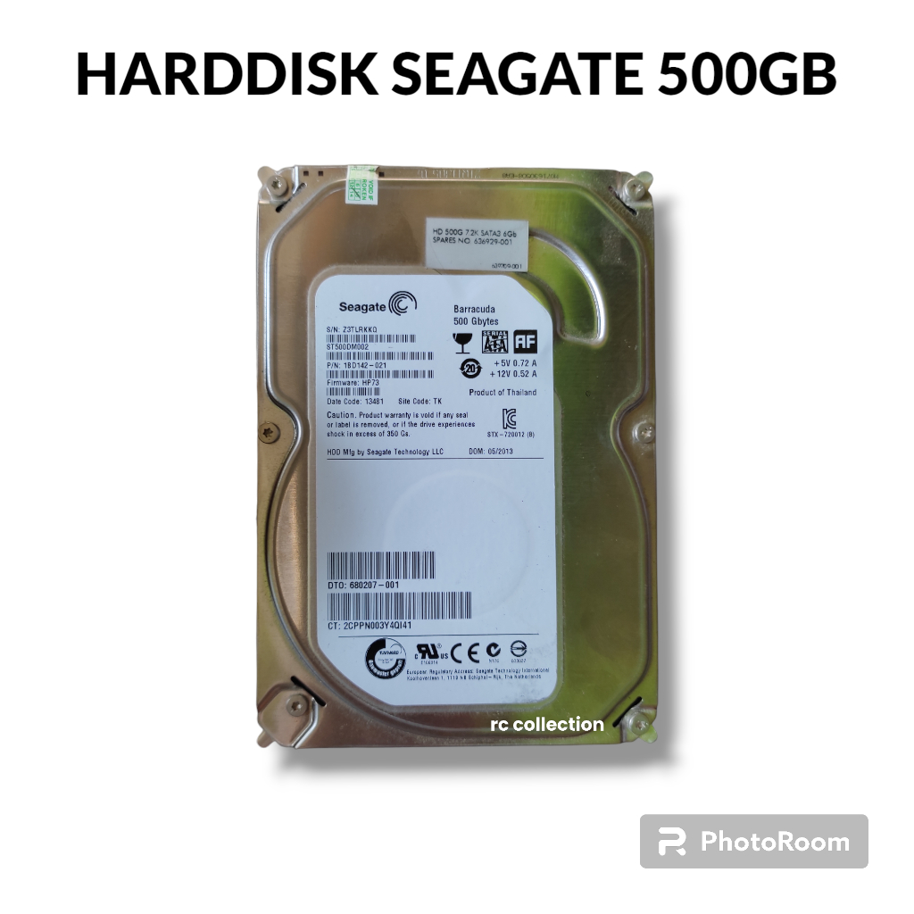 Seagate HARD Drive HARD Drive 500GB SATA 3.5 PC BUILD UP 1 Month Store ...