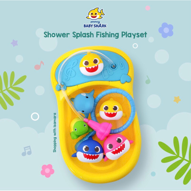 Pinkfong Baby Shark Shower Splash Fishing Playset/Bath Toy Shopee