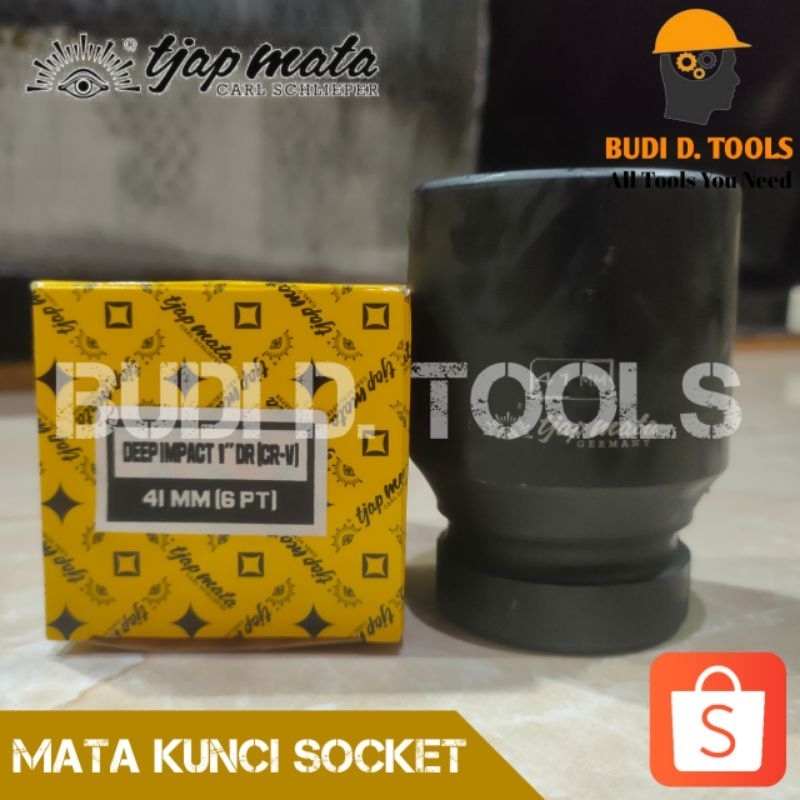 Tjap Mata Socket Key Eye 41 Mm (6 PT) Deep Impact 1 Inch DR (CR-V ...
