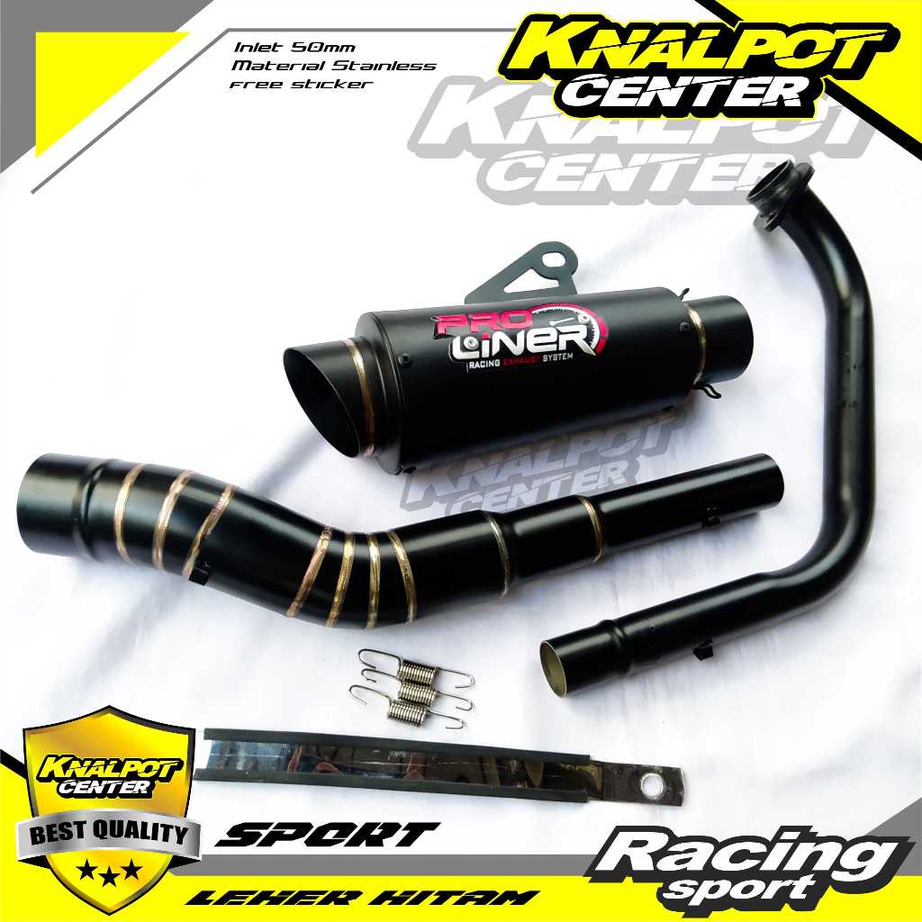 Exhaust PROLINER BLACK DOFF R15 V2 V3 V4 VIXION SATRIA FU CB150 CBR150 ...