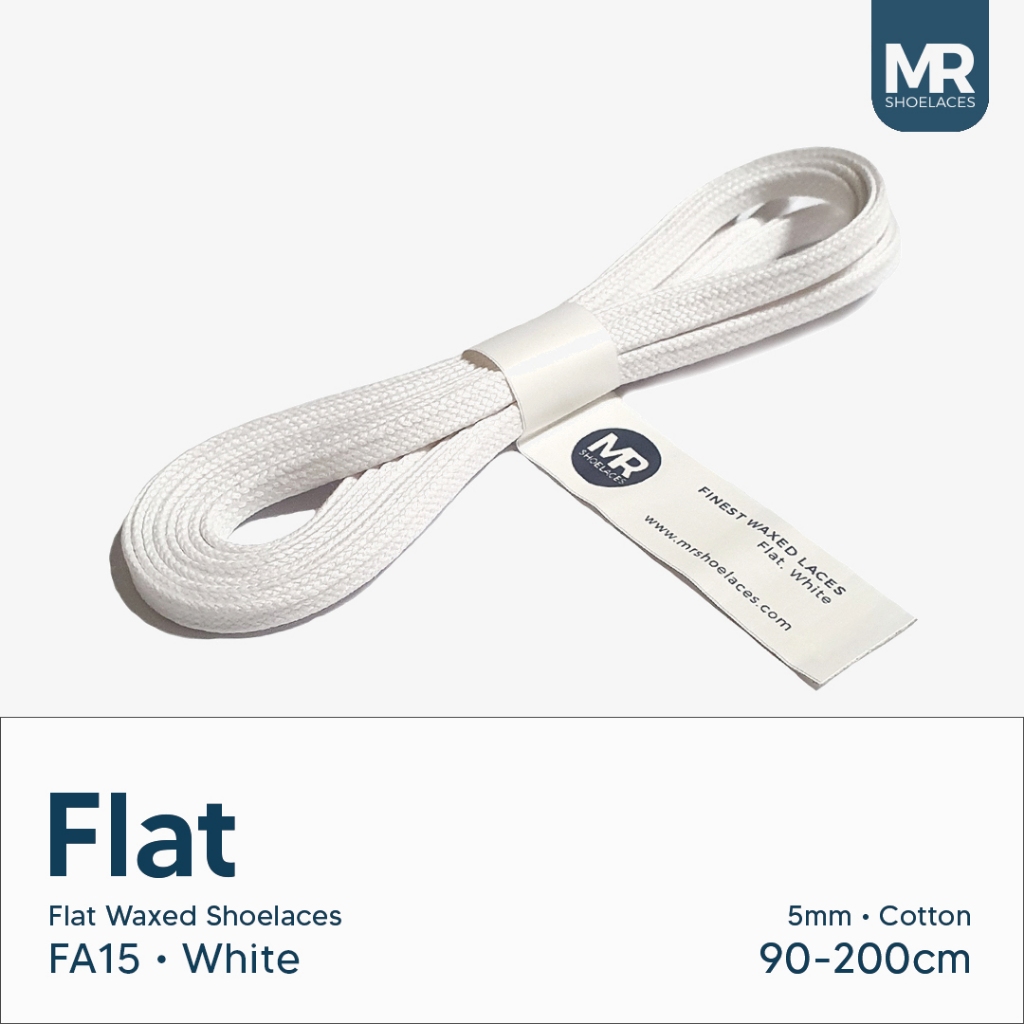 White waxed shoelaces sales