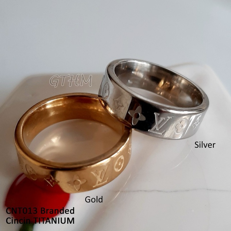 Branded LV gold silver couple titanium ring, durable anti-allergic for ...