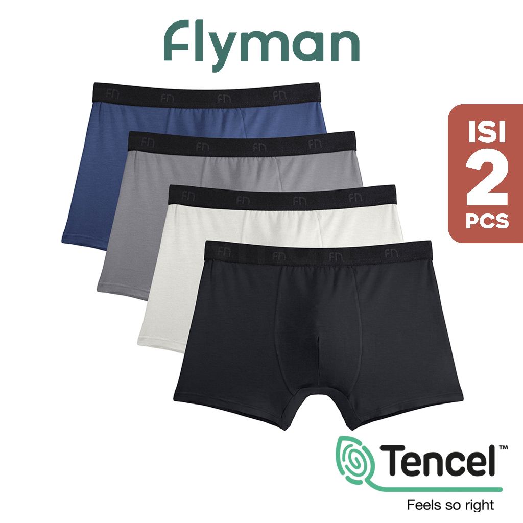 Flyman Boxer Modal Fabric Tencel 2pcs FM 3056 New | Shopee Philippines