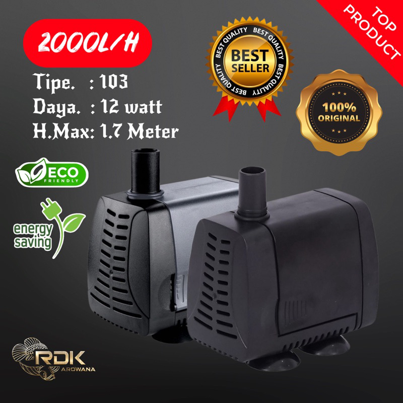 MESIN Power Head Submersible Pump 2000L/H | Low watt Hydroponic ...
