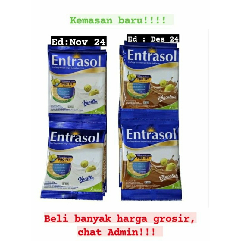 Entrasol pack contains 10 sachets x 20 grams Vanilla/ Chocolate ed Mei ...