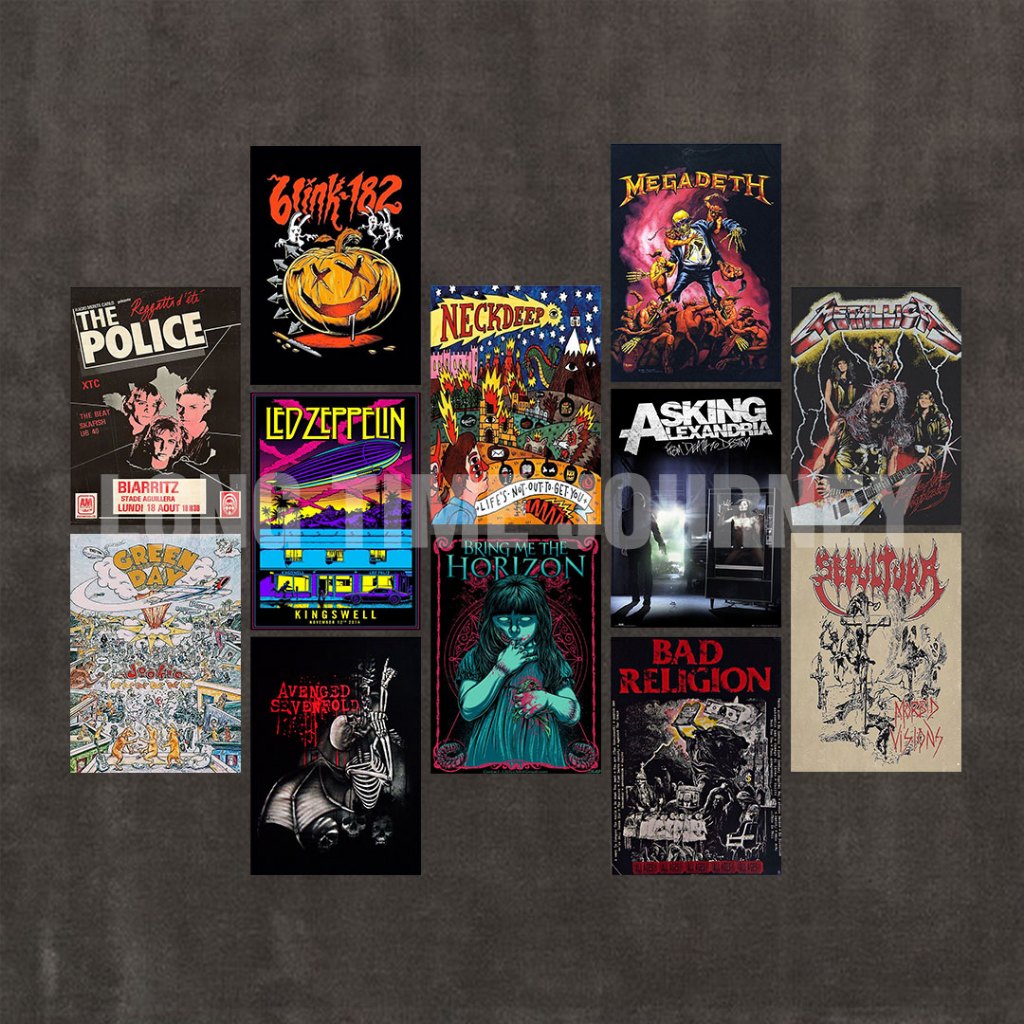 Rock Band wall Poster 12pcs Poster Aesthetic Poster tumblr wall ...