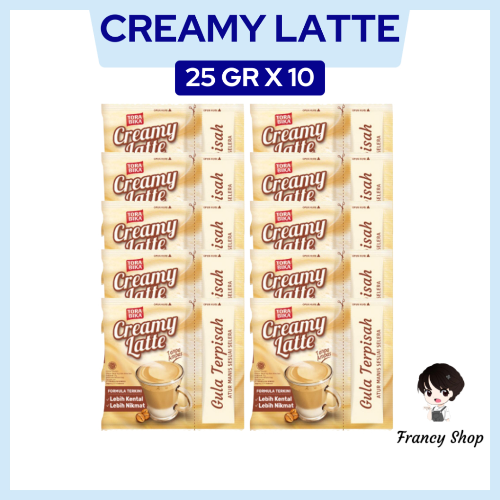 Tora Bika Creamy Latte Sachet Instant Coffee Package 25gr x10 | Shopee ...