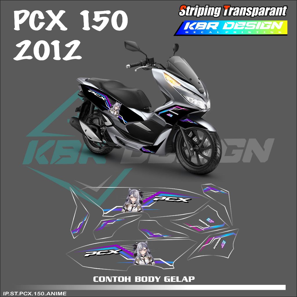 PCX 150 HONDA PCX 150 MOTORCYCLE STRIPING STICKERS - SIMPLE GRAPHIC ...