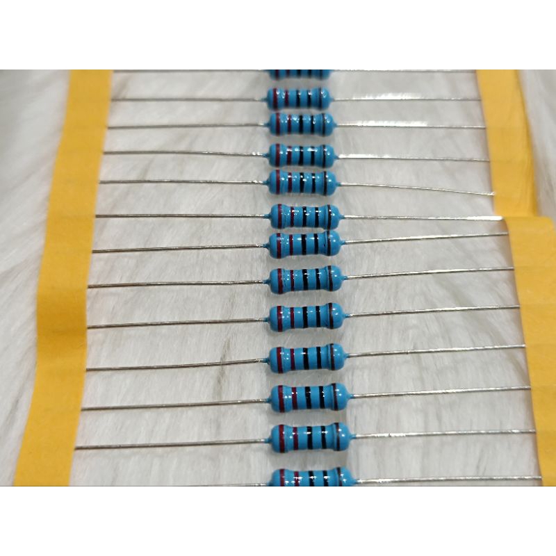100 pcs resistor 1/2 watt 220R blue legs COPPER R 1/2 w 220 ohm string ...