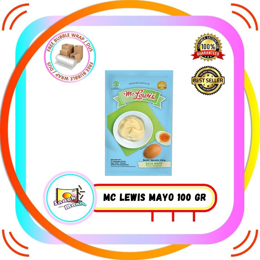 Mc Lewis Original Mayonnaise Mayo Mayonnaise 100 gr Sachet | Shopee ...