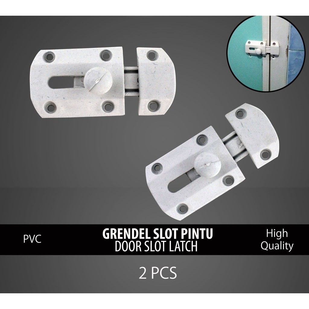 Bathroom PVC Door Latch (2 PCS + Screws) | Shopee Philippines