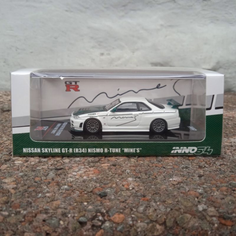 Inno64 inno 64 Nissan Skyline GT-R R34 Nismo R tune mine s white ...