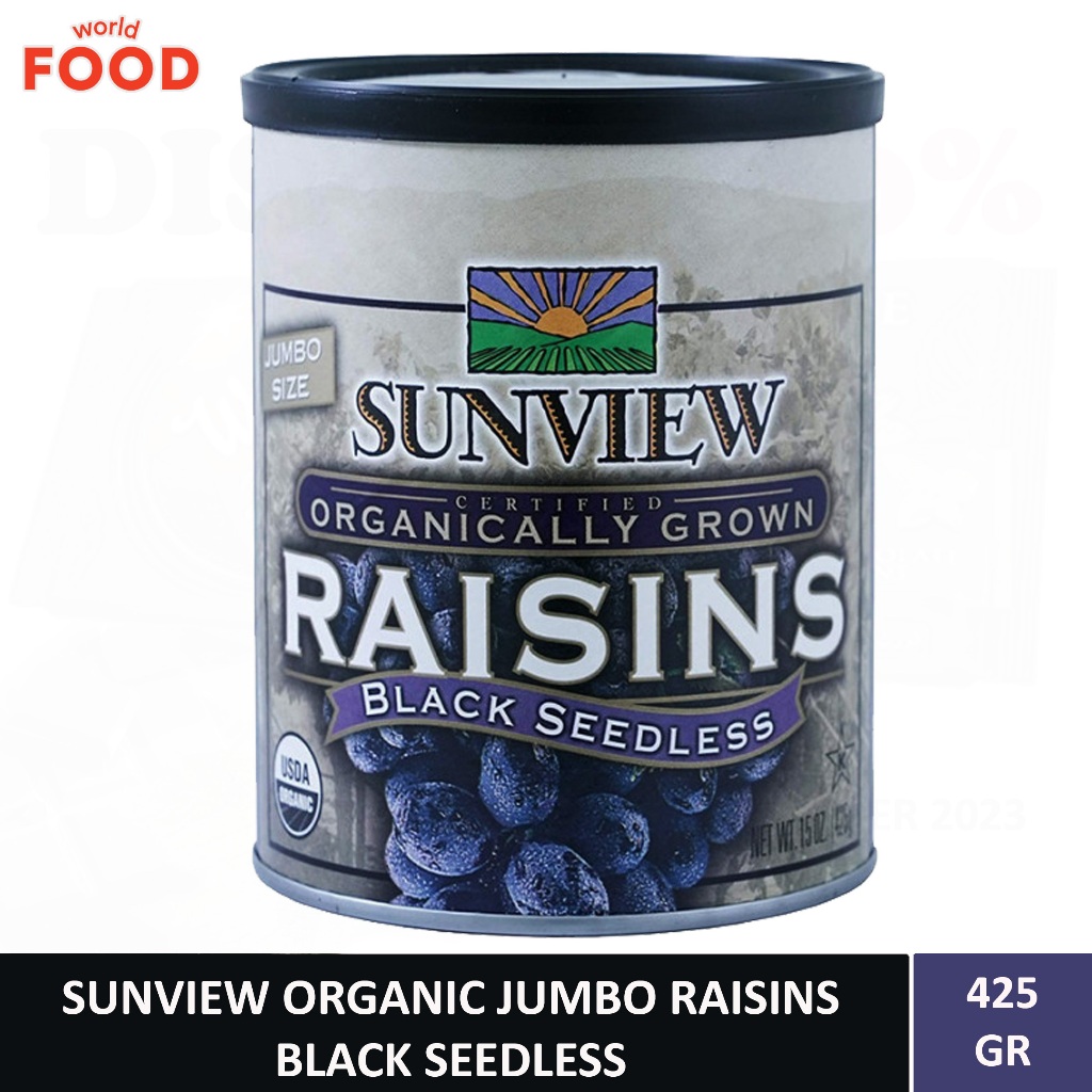 Sunview ORGANICALLY GROW RAISINS BLACK SEEDLESS 15OZ | Shopee Philippines