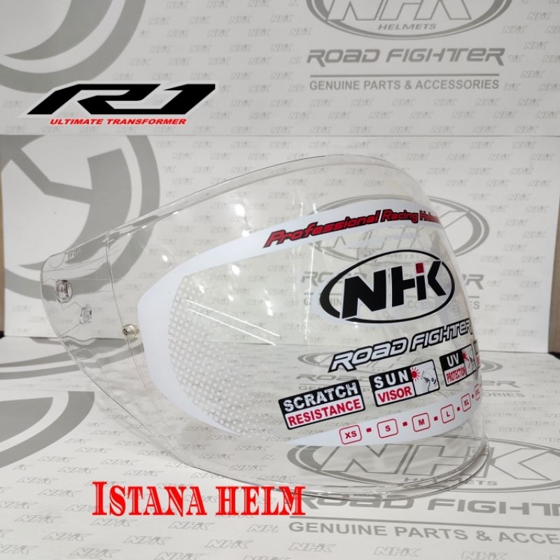 HELMET GLASS| NHK R1 2V HELMET VISOR | R1 SV | N1 MAX | N1 ELITE ...
