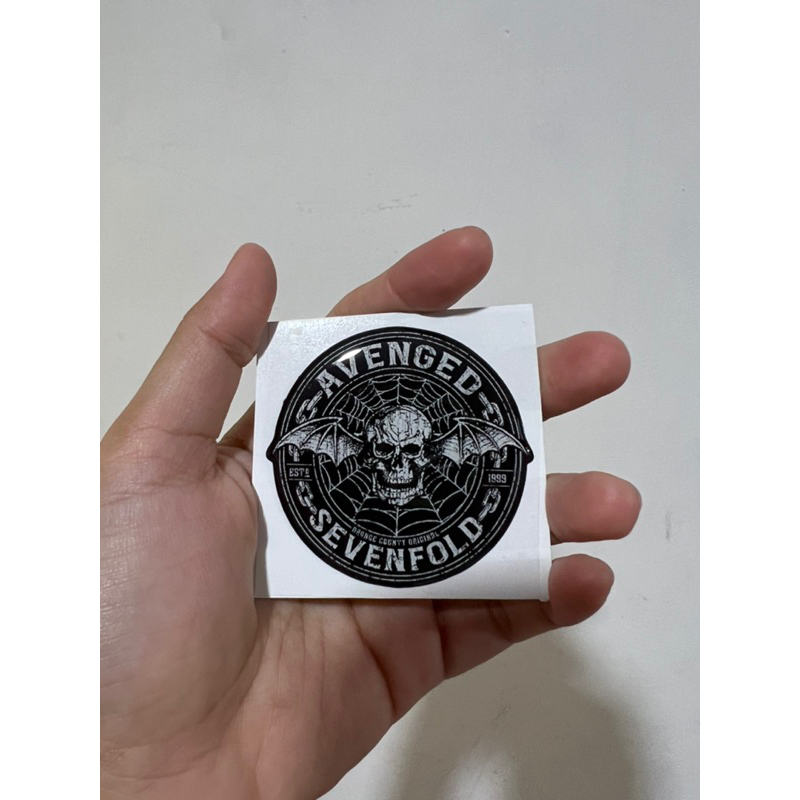 6cm Round Avenged Embossed Sticker | Shopee Philippines
