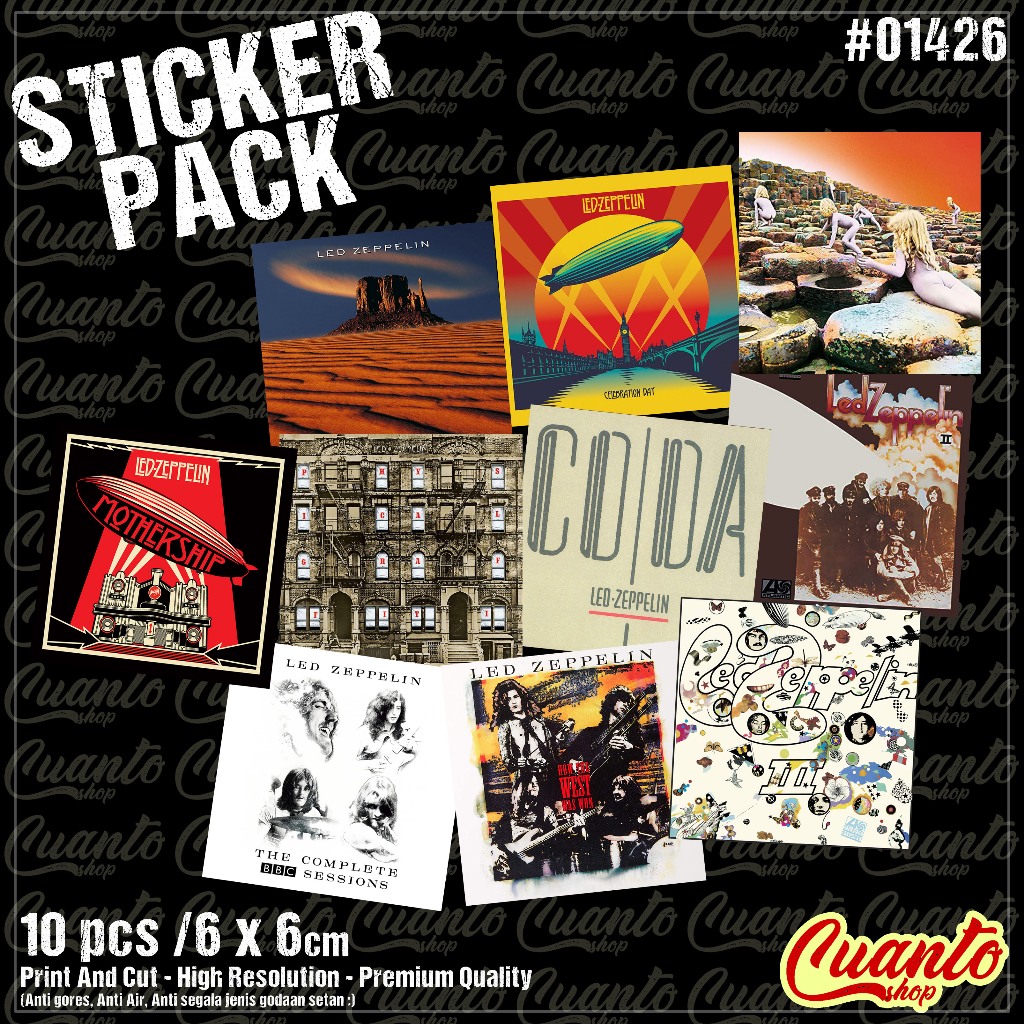 Zeppelin Album Series Led Sticker Contents 10+ Waterproof Premium ...