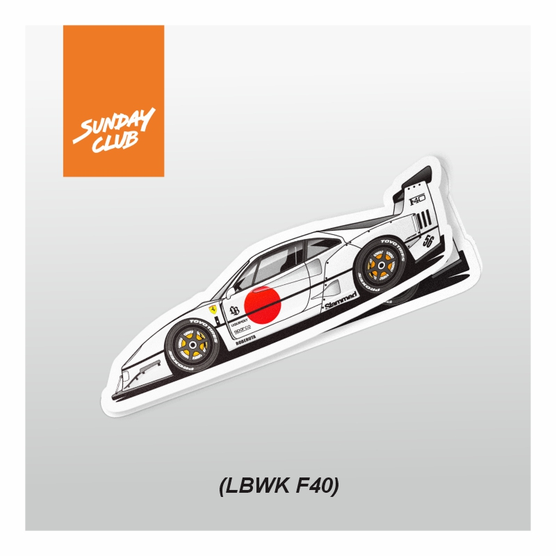Sunday Club - Japan LBWK Ferrari F40 car unit Sticker | Shopee Philippines