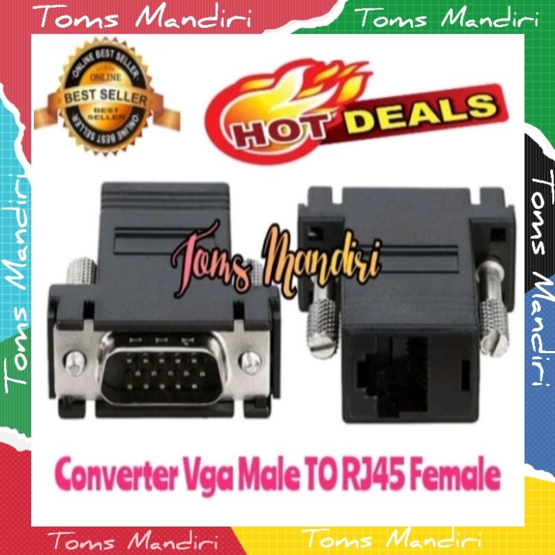 Vga Male TO RJ45 Female Converter | Shopee Philippines