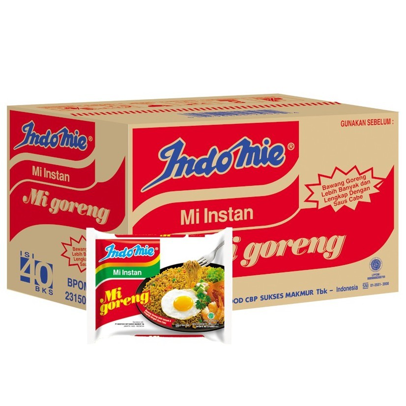 Indomie 1 Box Contains 40 pcs - indomie goreng/indomie goreng instant ...