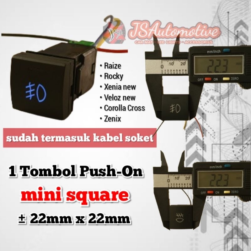 TOMBOL Switch Switch 1 Button Push Foglamp/Fog Lamp Toyota Daihatsu