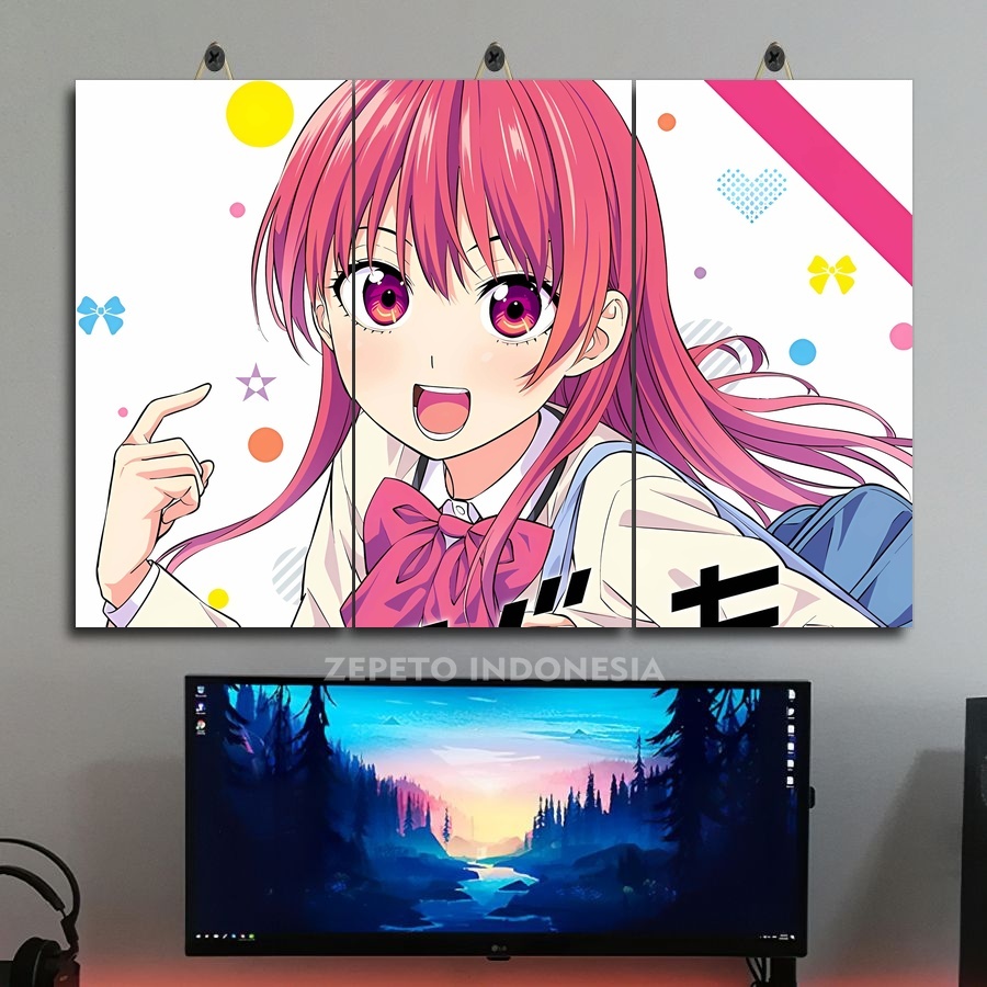 Waifu Kanojo Mo Kanojo Anime Photo Boy Room Display 45X30 Multi Panel ...
