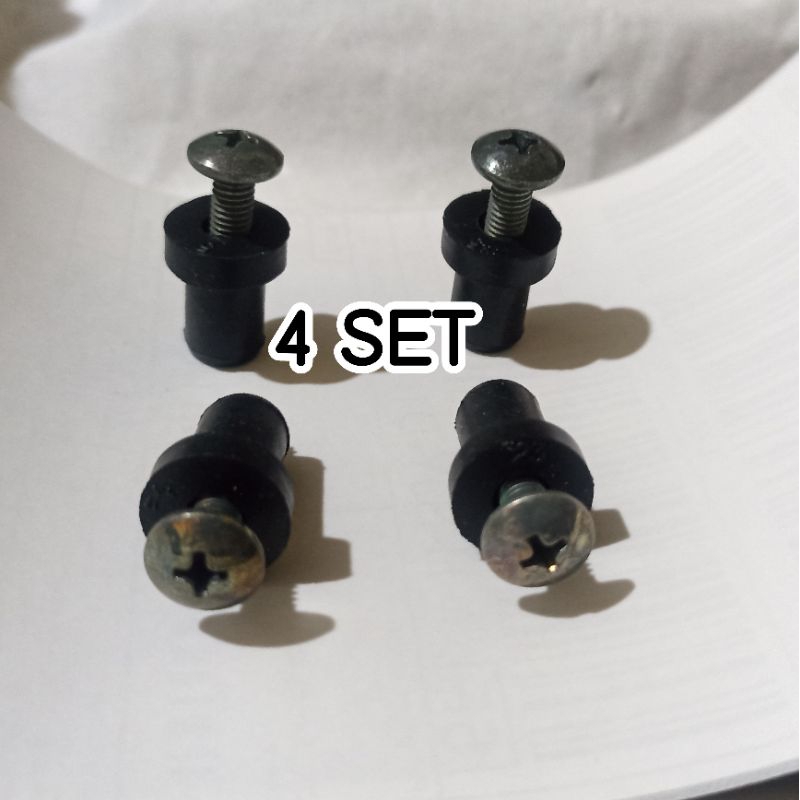 4set Original Set Of Bolts plus Nuts Rubber Shield VISOR Cover Front