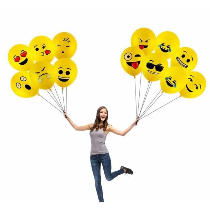 Latex Emoji Balloons Smile Perpack Contents 100pcs Shopee Philippines