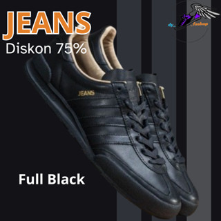 Adidas jeans black clearance leather