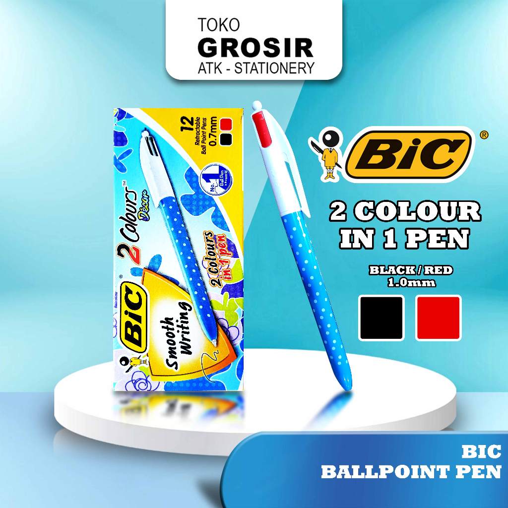 Bic Ballpoint 2 Colors - Ballpoint 2C Brand BIC 1.0mm | Shopee Philippines