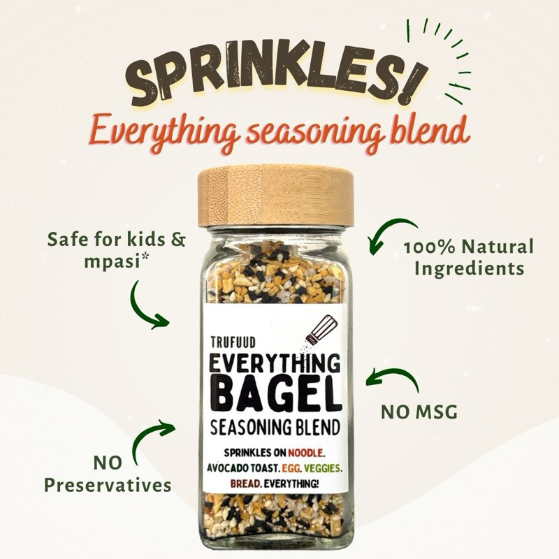 Trufuud Everything Bagel Seasoning Blend | Seasoning Sow umami Sesame ...