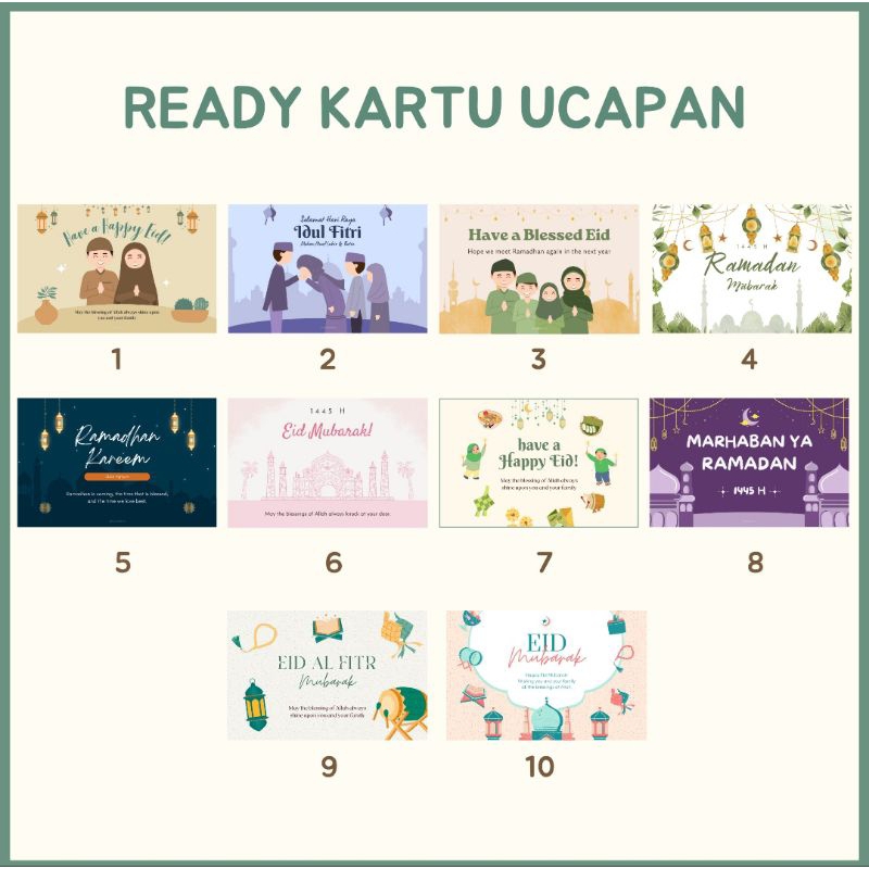 Eid cards/Eid greeting cards/Eid express cards | Shopee Philippines