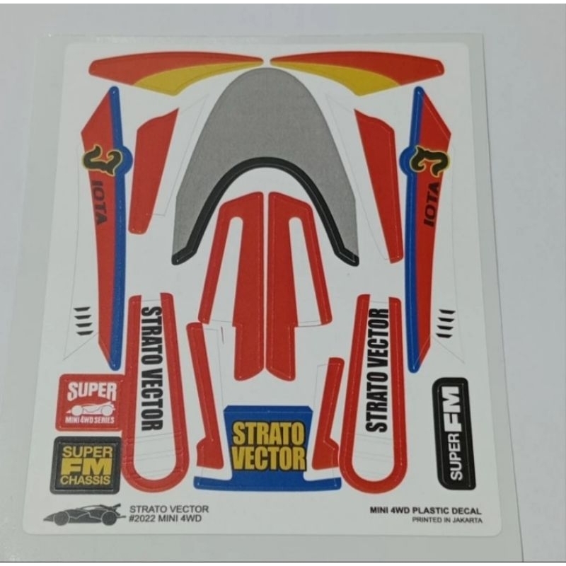 Decal Mini 4WD STRATO VECTOR STICKER TAMIYA | Shopee Philippines
