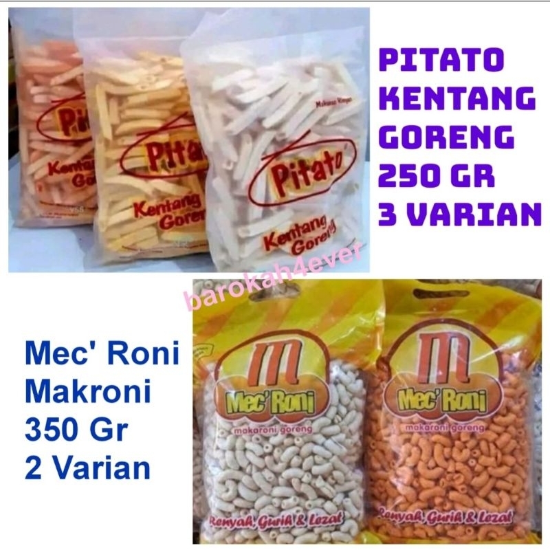 Pitato/potato French Fries 250 Gr MEC' RONI Makroni Macaroni Nuts 350 ...