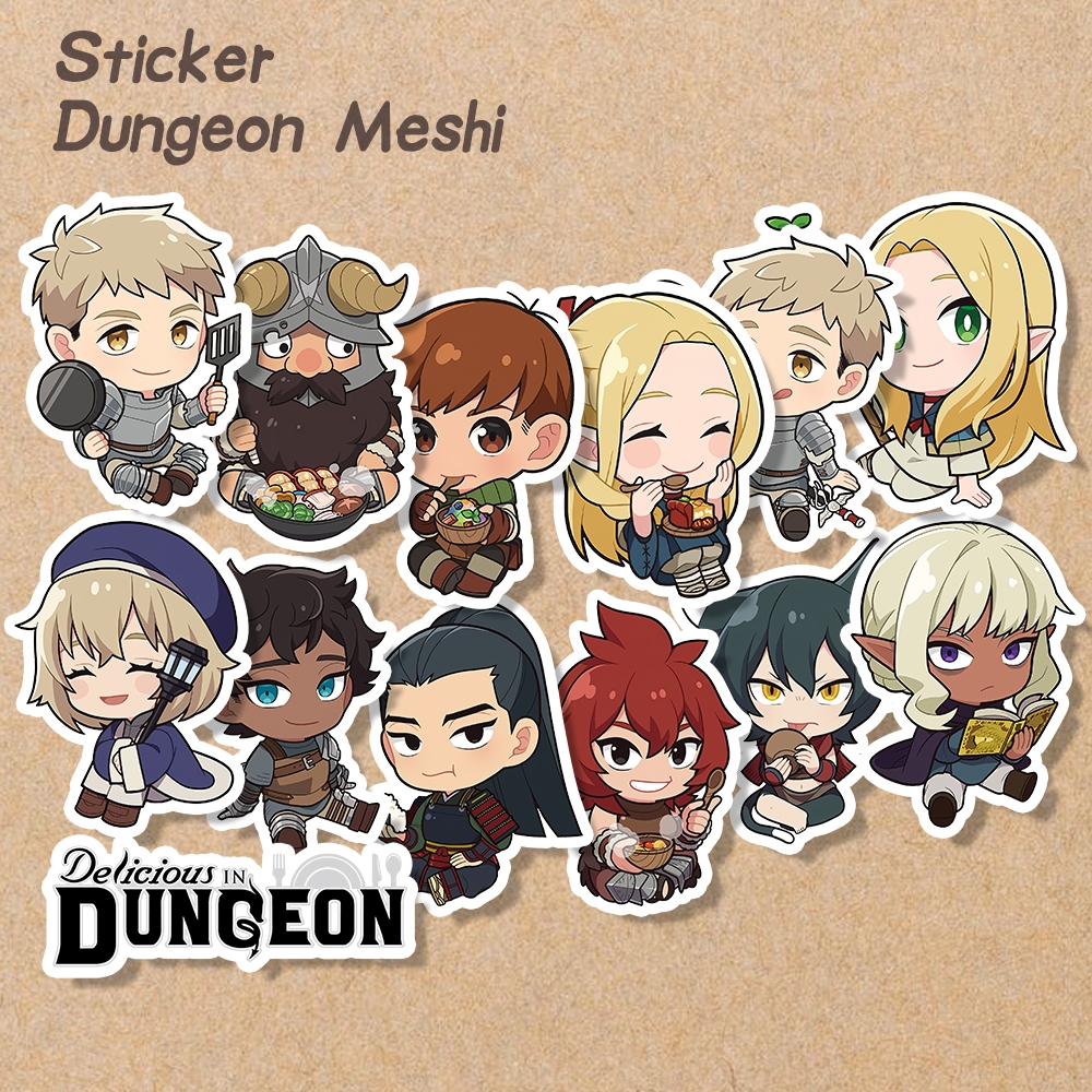 Dungeon Meshi Anime Sticker / Pack Marcille Laios Sticker | Shopee ...