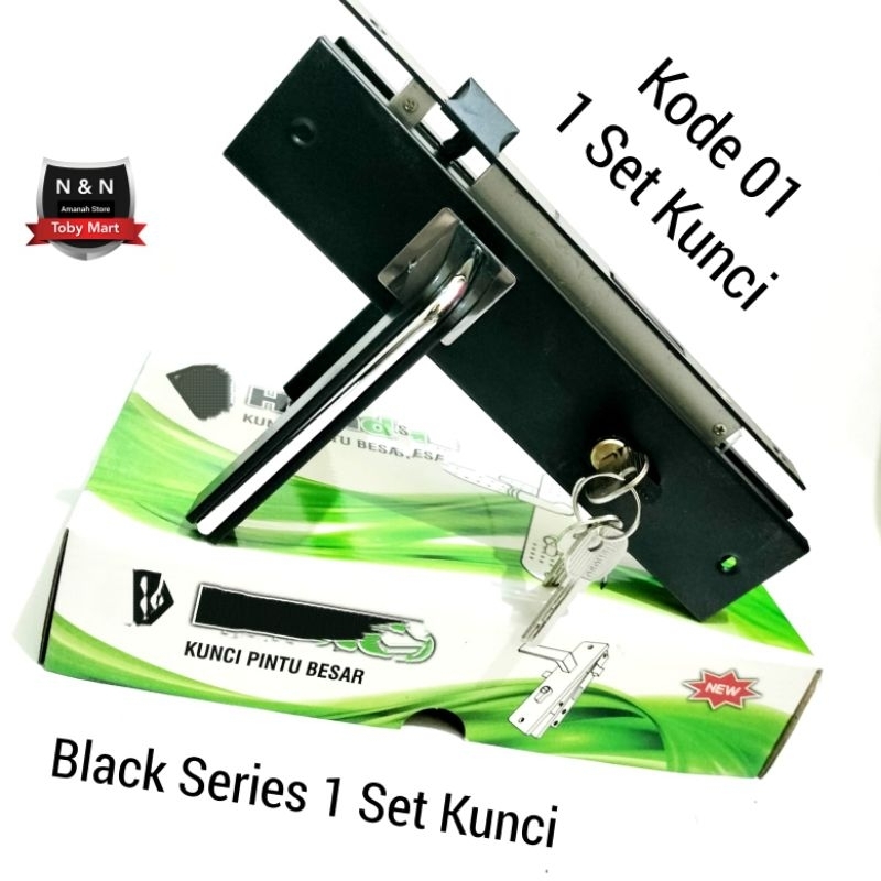 Large & Medium House Door Lock | BLACK house door handle 1 SET KEY ...