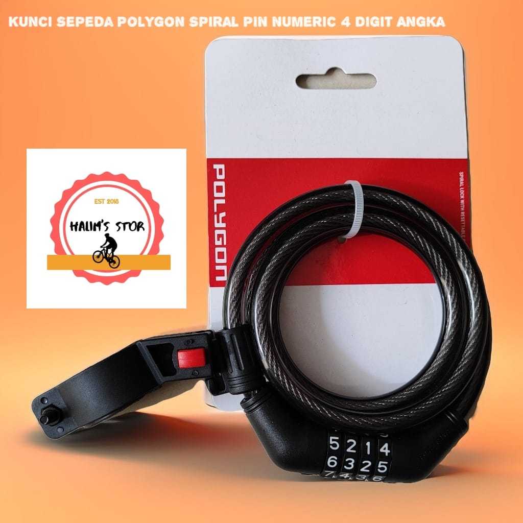 Polygon Spiral Pin Numeric Bicycle Padlock Lock 4 Digit Numbers ...
