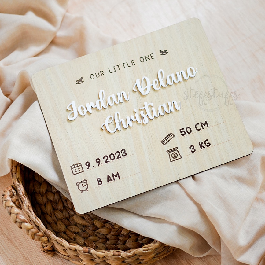 CHARLES HOSPITAL BOARD | Baby Biodata Name Plate Newborn Baby Letter ...