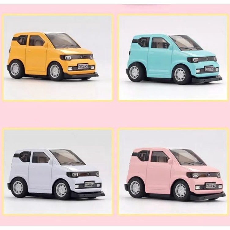 Premium Toy Car Diecast Mini Metal Car Wuling EV Miniature Iron Car ...