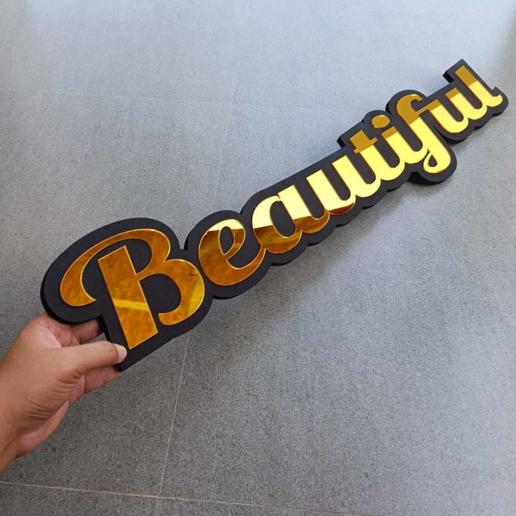 Custom Embossed GOLD Acrylic Letters Black Sponge 1cm Silver Rose ...