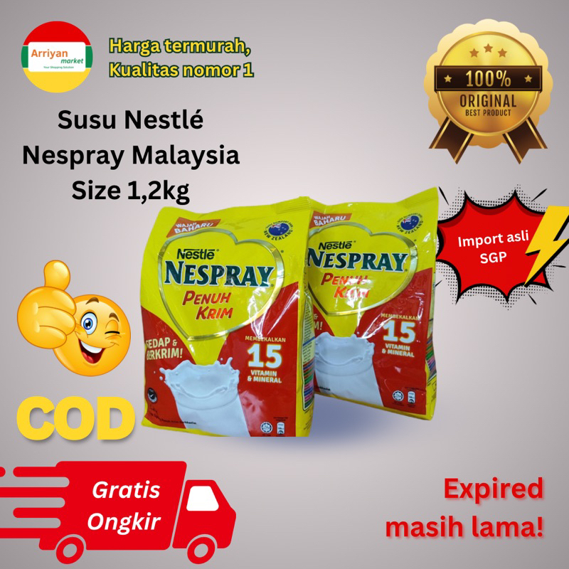 Nespray Nestle Milk full cream cream 1.2kg Imprt Mly | Shopee Philippines