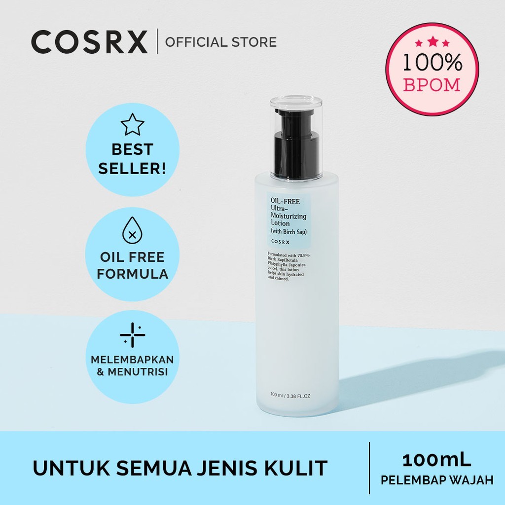 Cosrx Oil Free Ultra Moisturizing Lotion BPOM (with Birch Sap) Skin ...