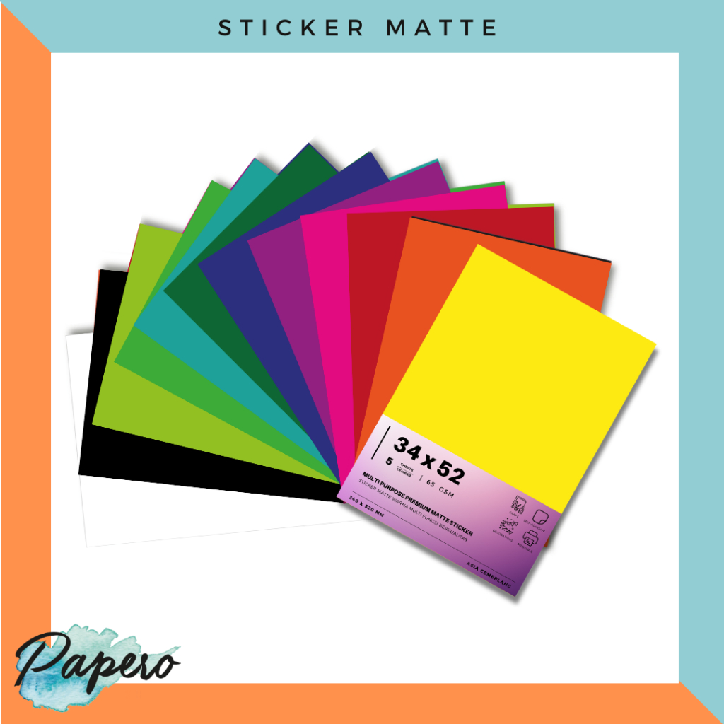 Multifunctional Matte Color Sticker 34 x 52 cm | Shopee Philippines