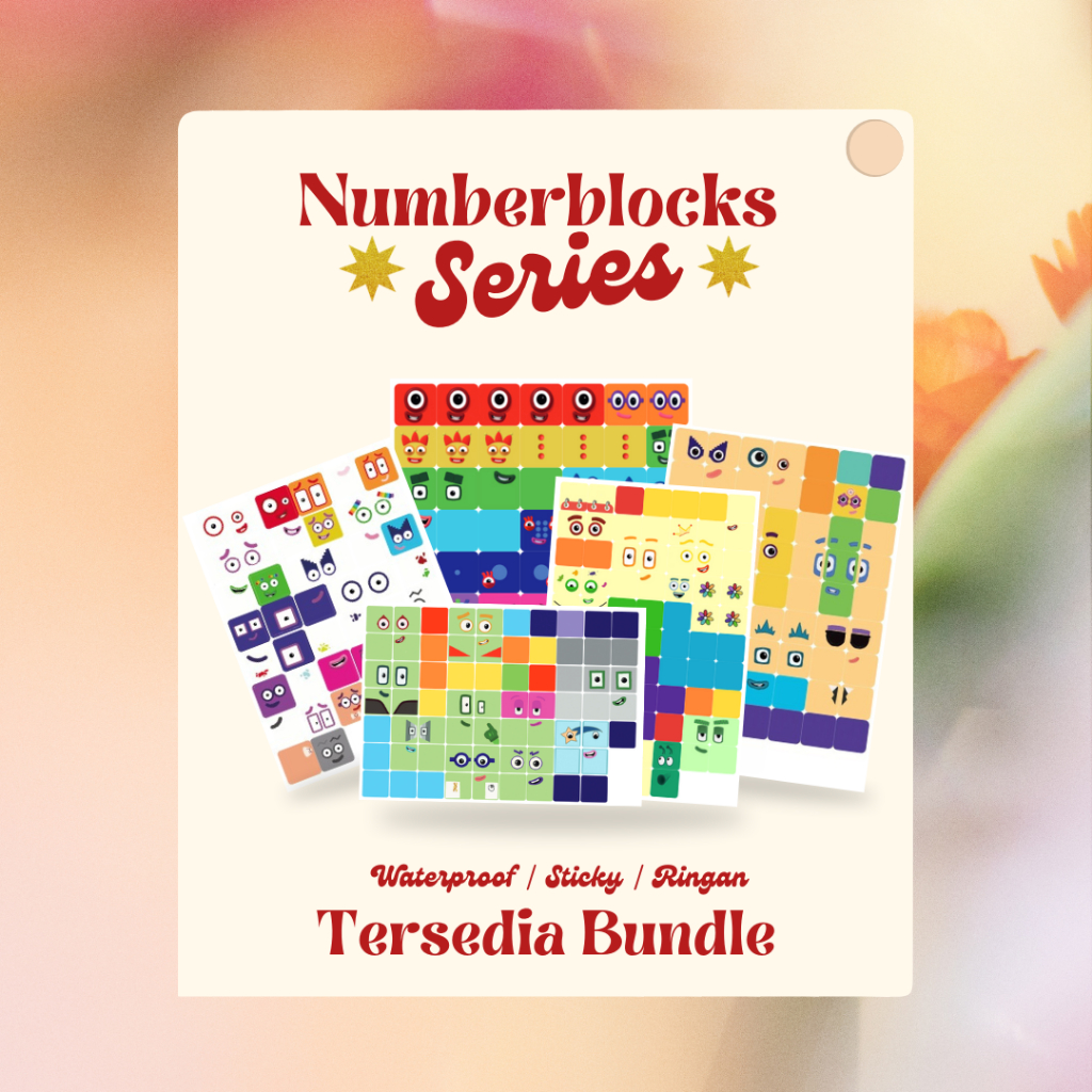 Numberblocks Sticker Handmade | Mathematics Waterproof Sticker ...