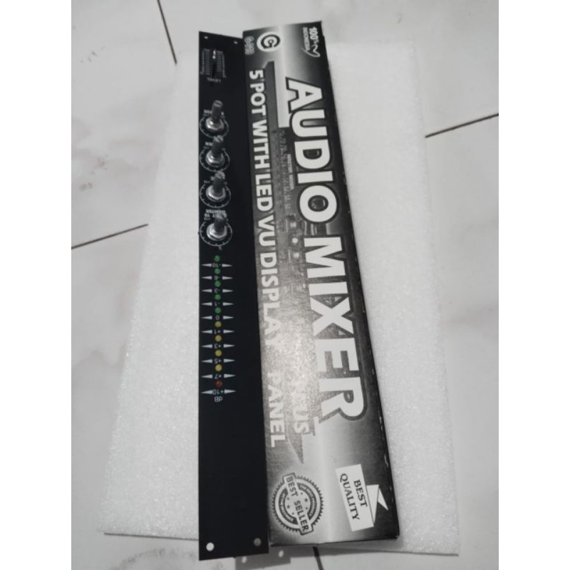 Audio mixer master 5 potentio + LED vu display plus panel | Shopee ...