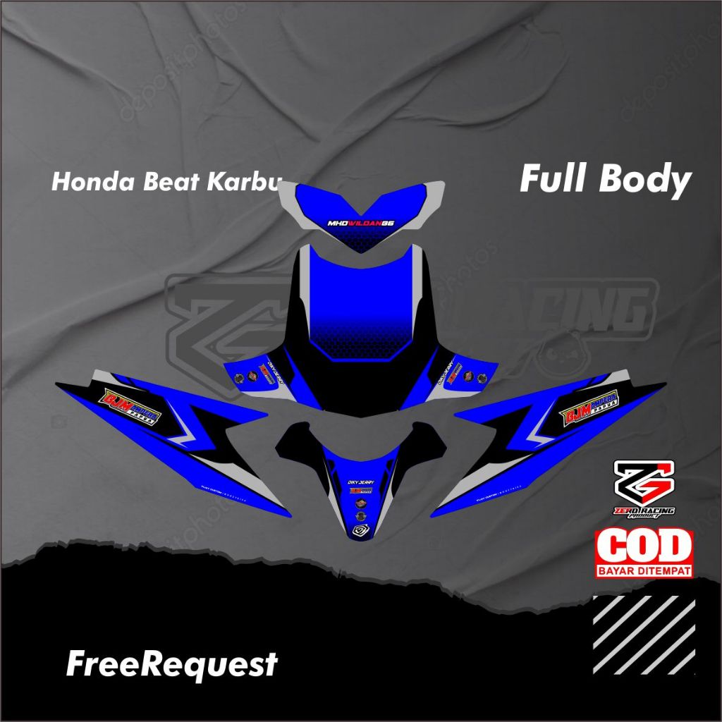 Honda Beat Karbu Full Body Decal Sticker - Full Body Beat Karbu Decal ...