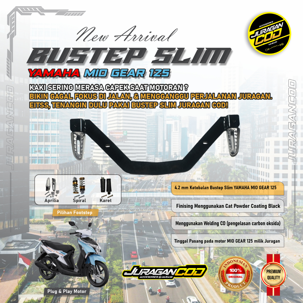 Yamaha Mio Gear S 125cc Motorcycle Footstep Footrest 2020-2024 postep ...