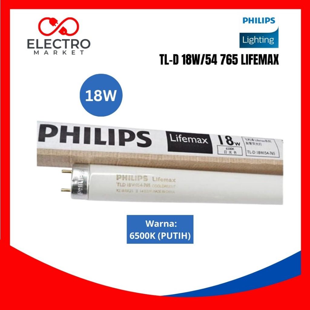 Philips TL-D Lamp 18W/54 765 LIFEMAX 600mm 18 W 18WATT | Shopee Philippines