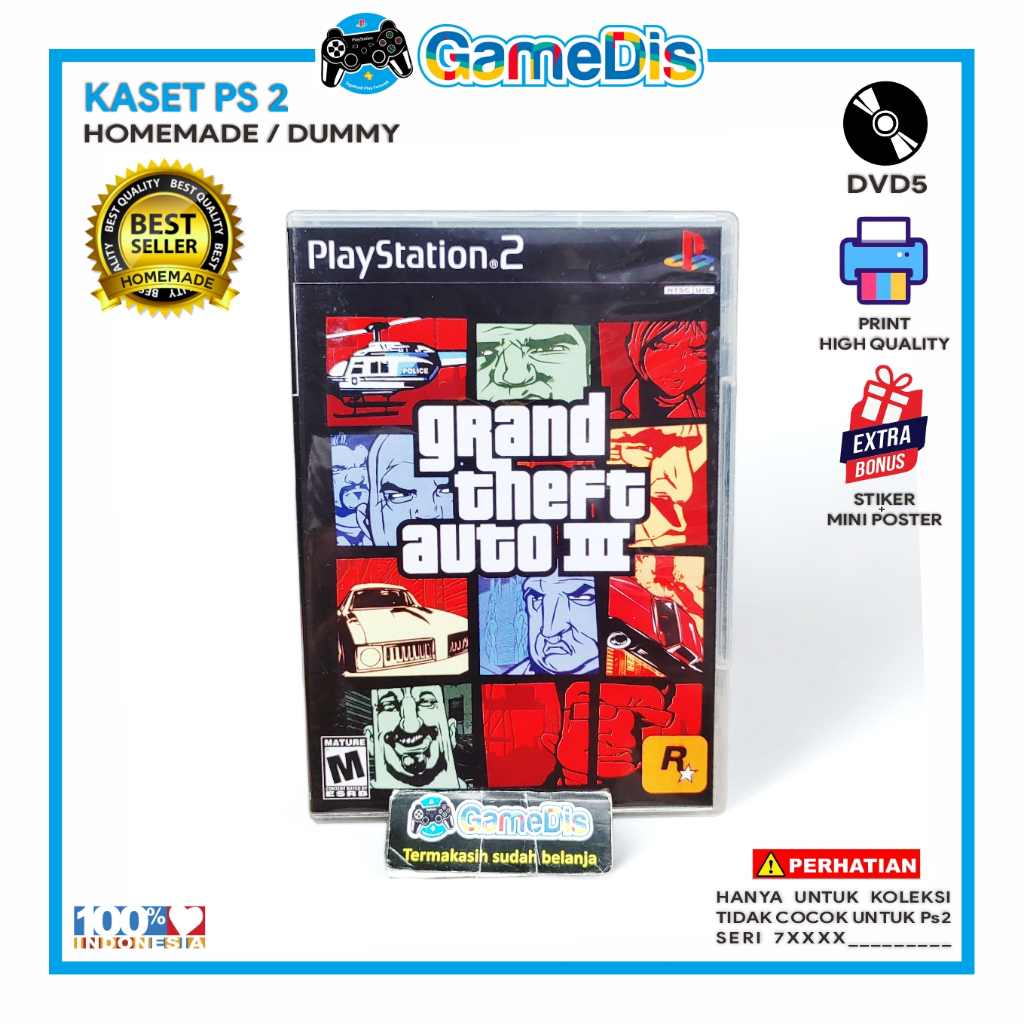 Ps2 Cassette GTA 3 High Quality Shopee Philippines