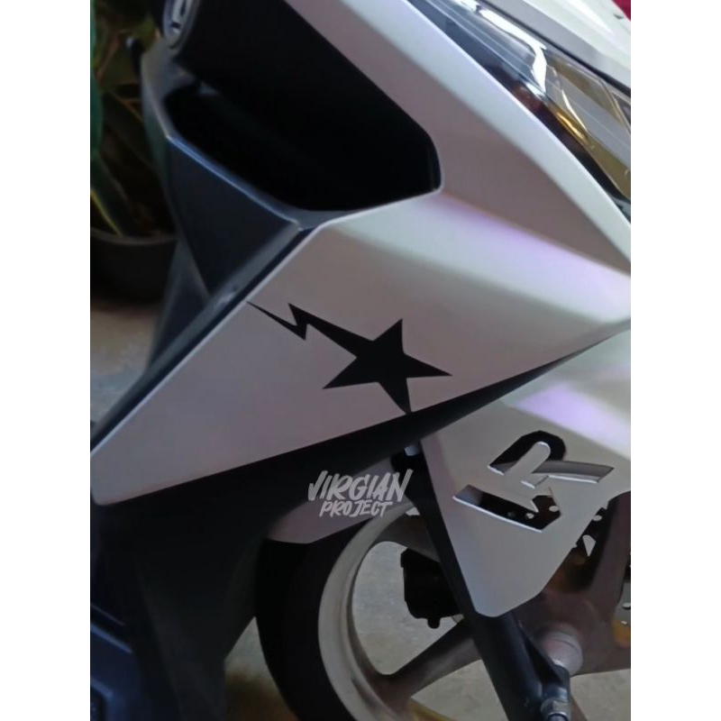 Sticker Stars Lightning Star Racing Cool Sticker Cutting Hologram Motor ...