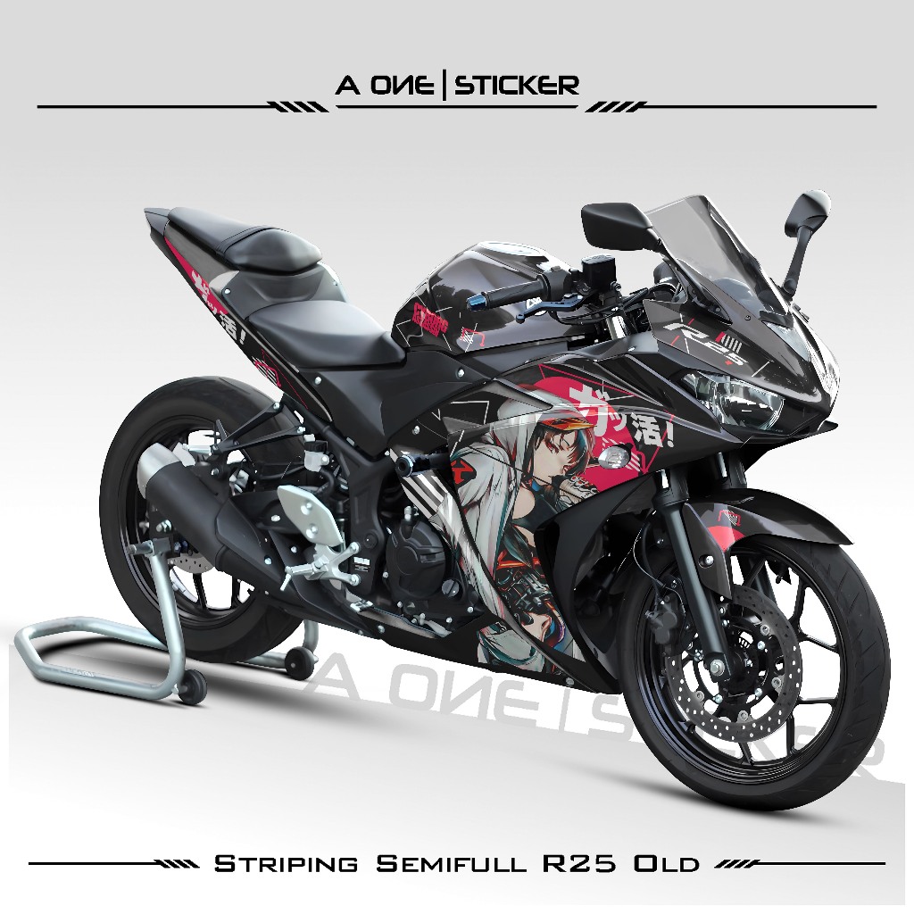 Striping Semifull Yamaha R25 Old Motif 3 / Striping R25 / R3 / Semifull ...